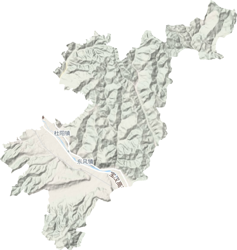 東風鎮地形圖