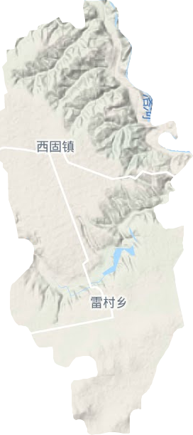 西固鎮地形圖