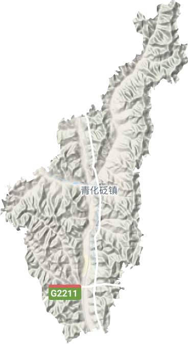 青化砭鎮地形圖