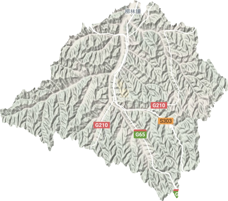 柳林鎮(zhèn)地形圖