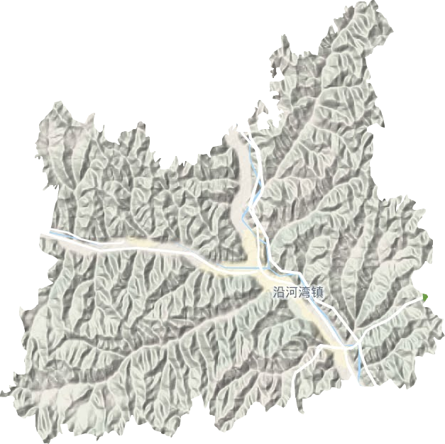 沿河灣鎮(zhèn)地形圖