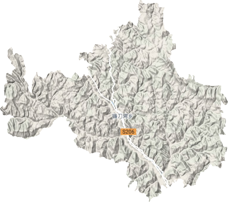 鐮刀灣鄉(xiāng)地形圖