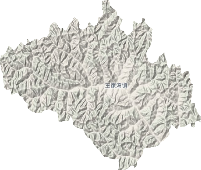 玉家灣鎮地形圖