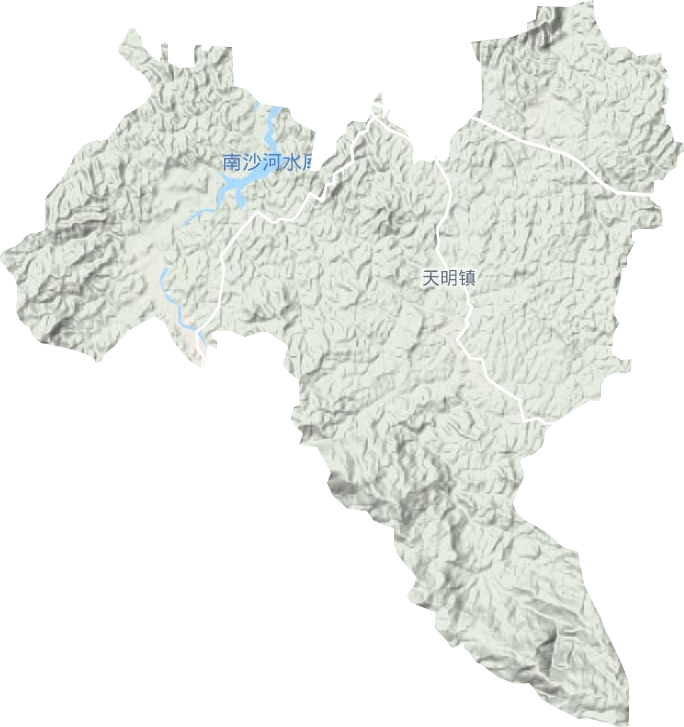 天明鎮地形圖