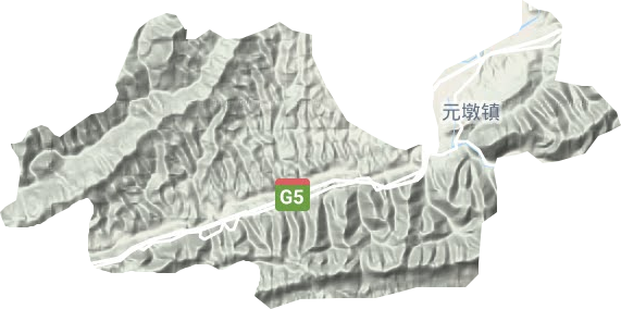 元墩鎮地形圖