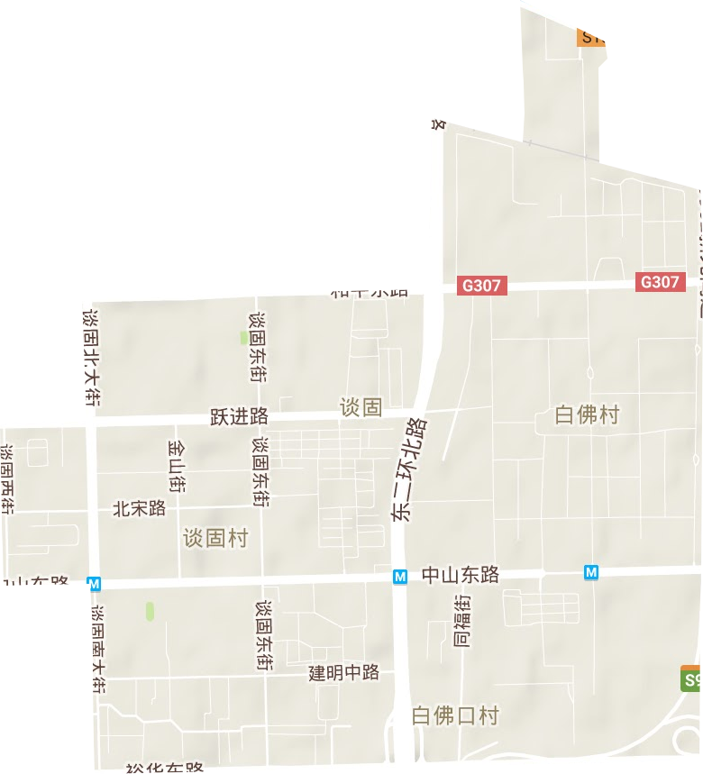 談固街道地形圖