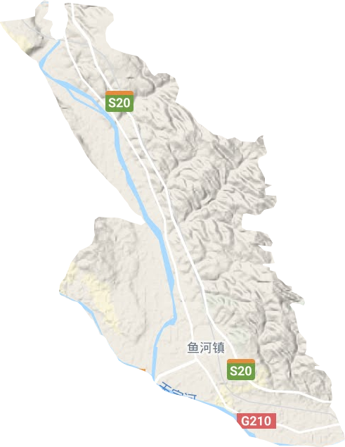 魚河鎮(zhèn)地形圖