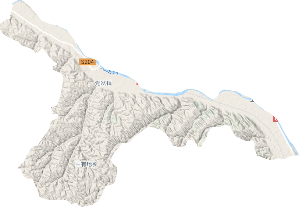 黨岔鎮地形圖