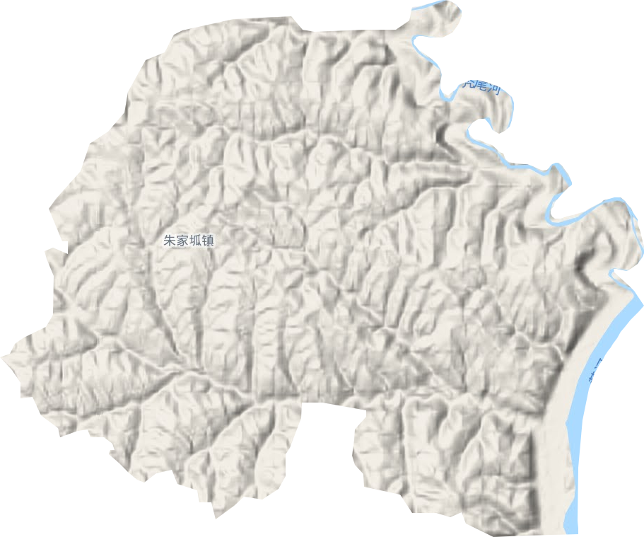 朱家坬鄉地形圖