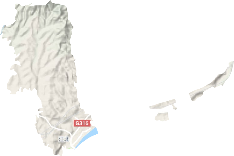 江北街道地形圖