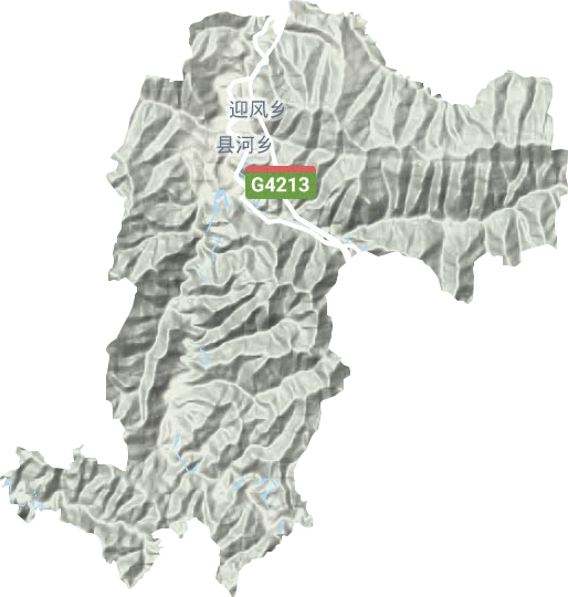 縣河鎮(zhèn)地形圖