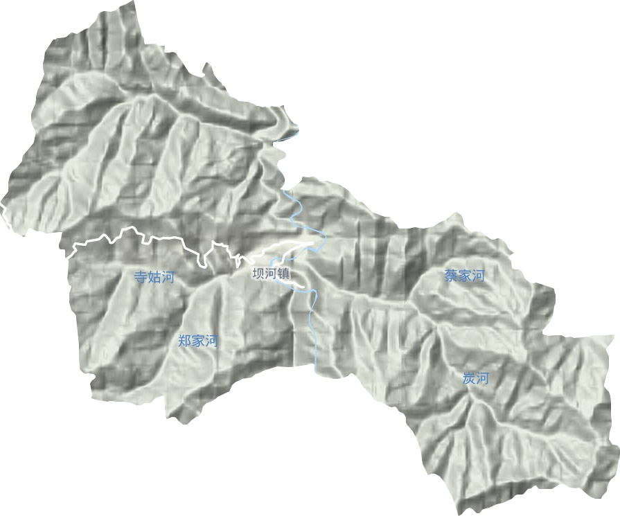 壩河鎮(zhèn)地形圖