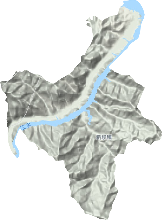 新壩鎮地形圖