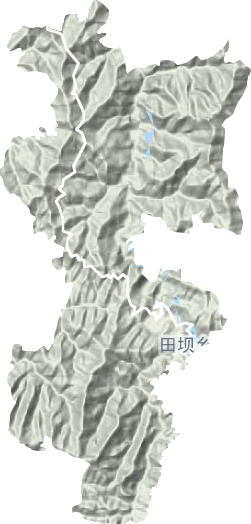 田壩鎮(zhèn)地形圖