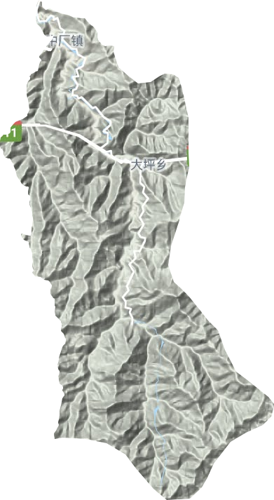 中廠鎮(zhèn)地形圖