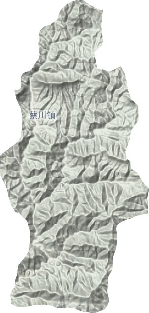 蔡川鎮地形圖