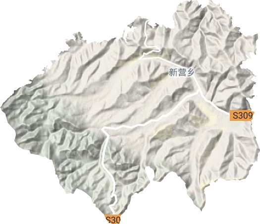 新營鄉地形圖