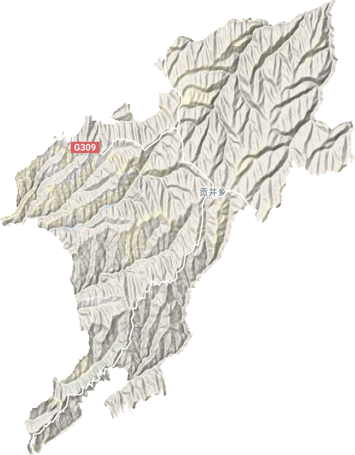 貢井鄉地形圖