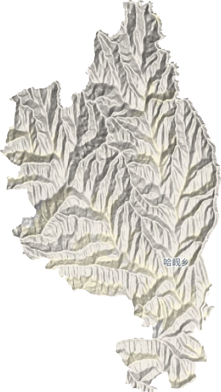 哈峴鄉(xiāng)地形圖