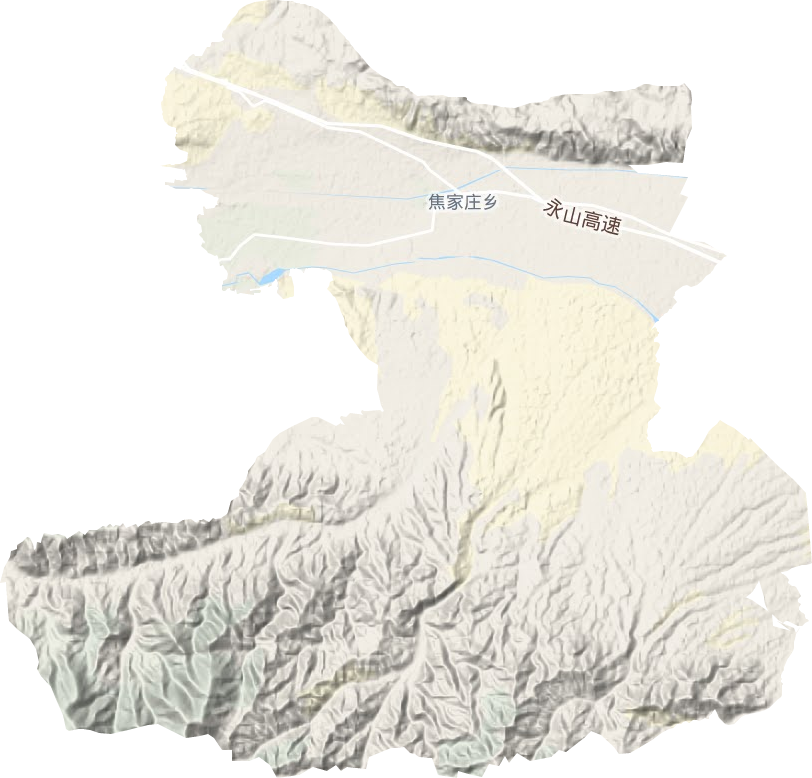 焦家莊鄉地形圖