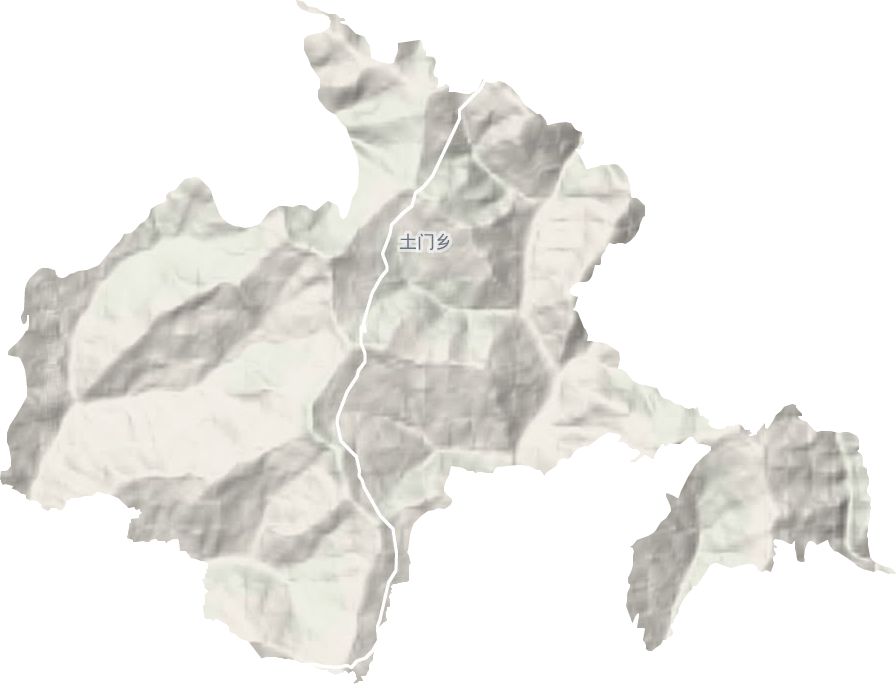 土門鄉(xiāng)地形圖