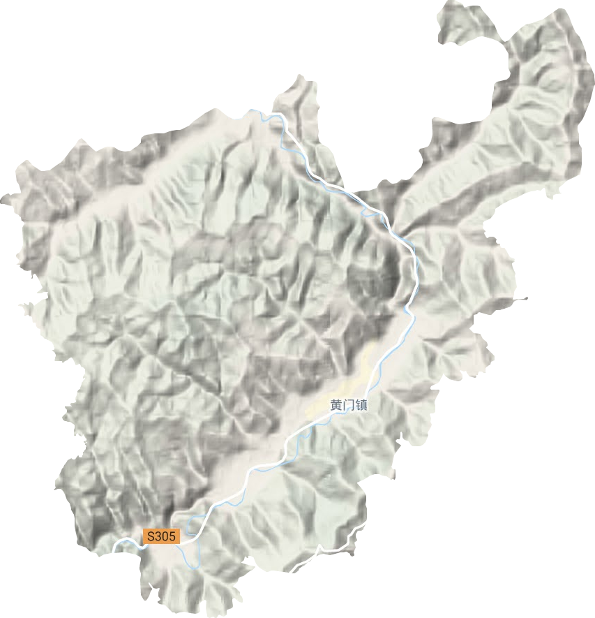 黃門鄉地形圖