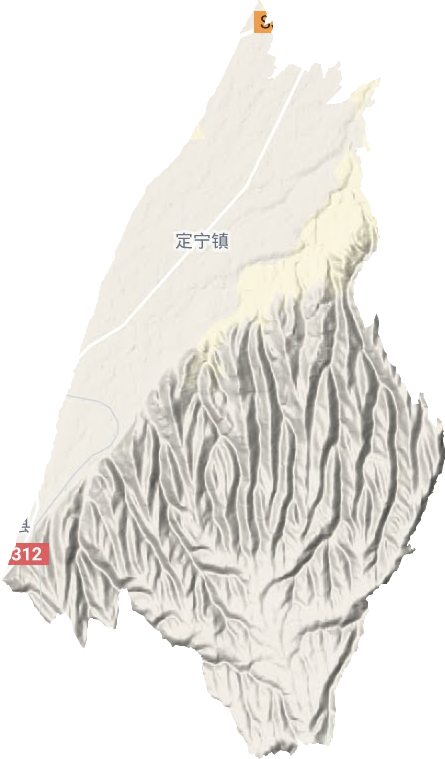 定寧鎮地形圖