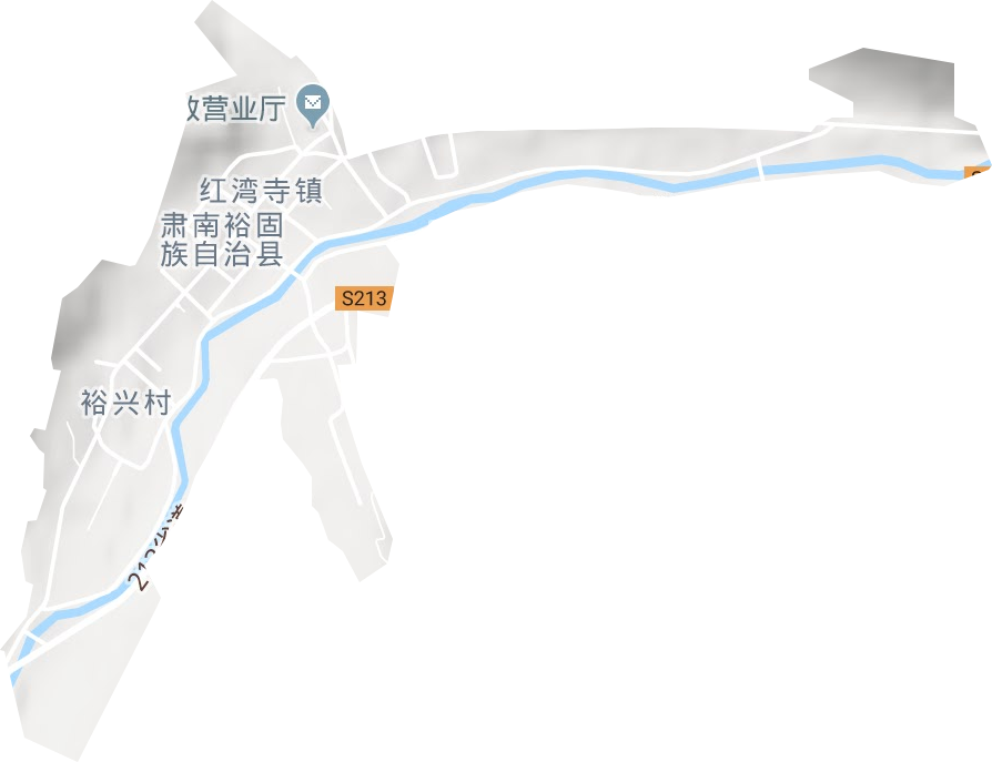 紅灣寺鎮地形圖