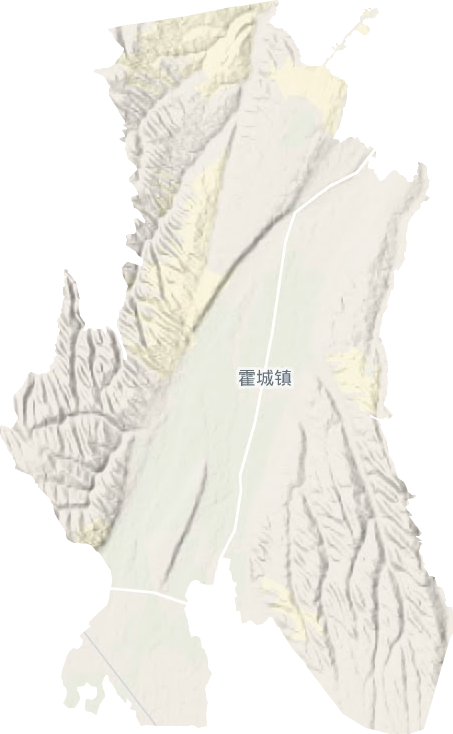霍城鎮地形圖