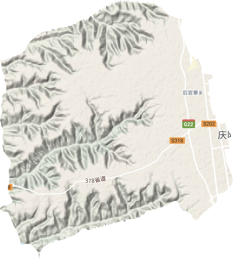 后官寨鄉地形圖