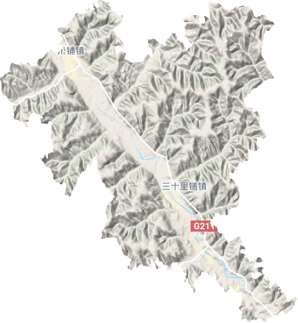 三十里鋪鎮(zhèn)地形圖