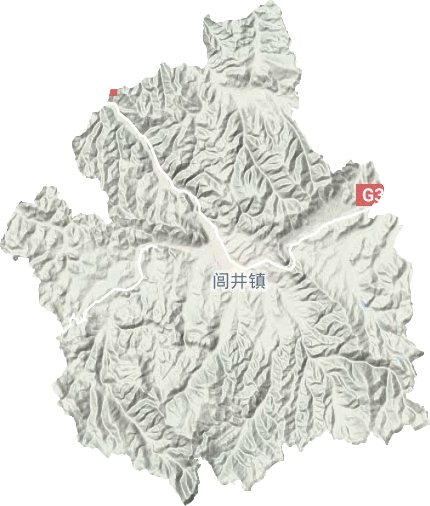 閭井鎮(zhèn)地形圖