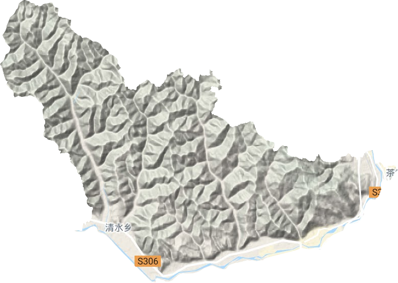 清水鄉(xiāng)地形圖