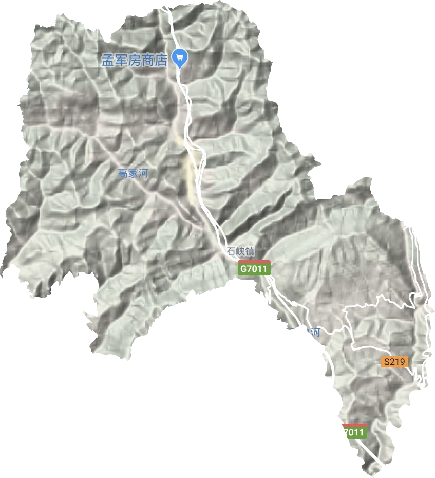 石峽鎮(zhèn)地形圖