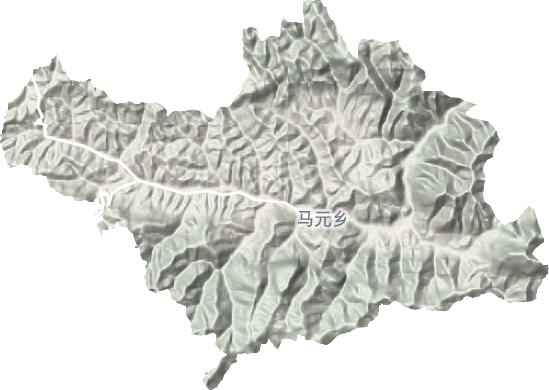 馬元鄉(xiāng)地形圖