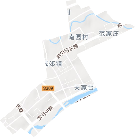 東關(guān)街道地形圖