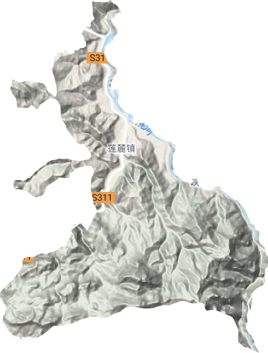 蓮麓鎮(zhèn)地形圖