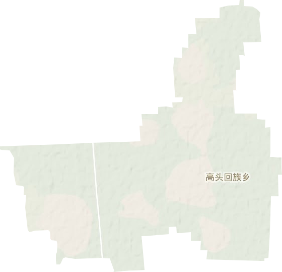 高頭回族鄉地形圖