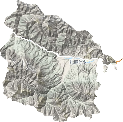 扎麻什鄉地形圖