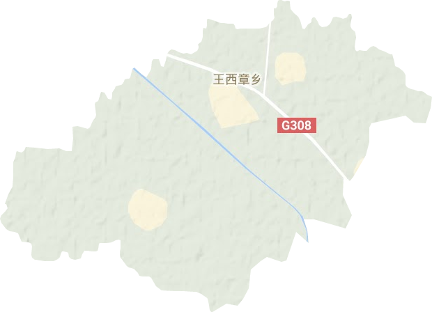 王西章鄉地形圖