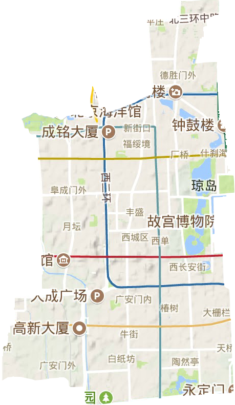 西城區地形圖