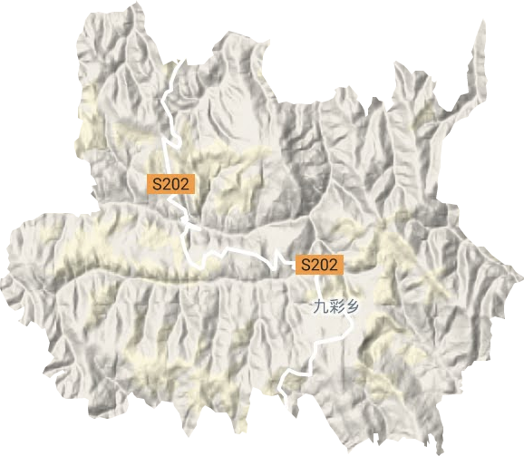 九彩鄉(xiāng)地形圖