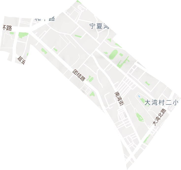 團結路街道地形圖