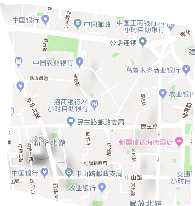 新華北路街道地形圖