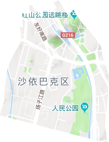 揚子江路街道地形圖