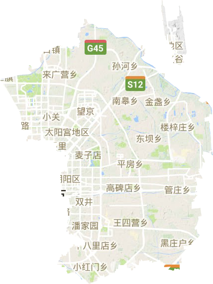 朝陽區地形圖