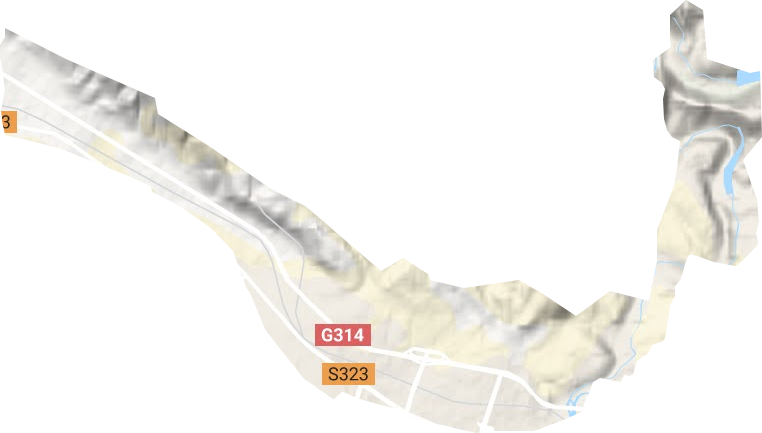 天山街道地形圖
