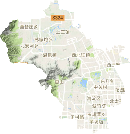 海淀區地形圖