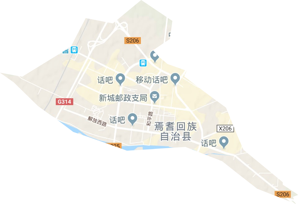 焉耆鎮地形圖
