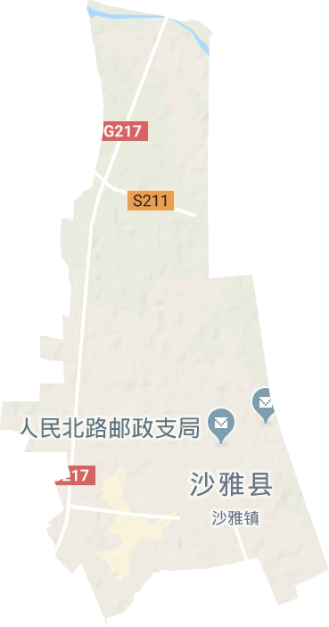 沙雅鎮(zhèn)地形圖